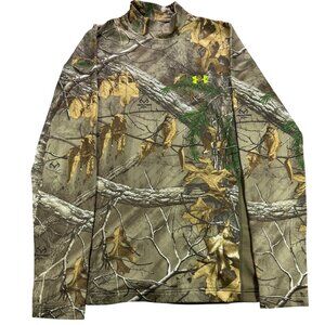 Under Armour Shirt Mens XL Camo Scent Control Realtree Fitted Cold Gear Hunting